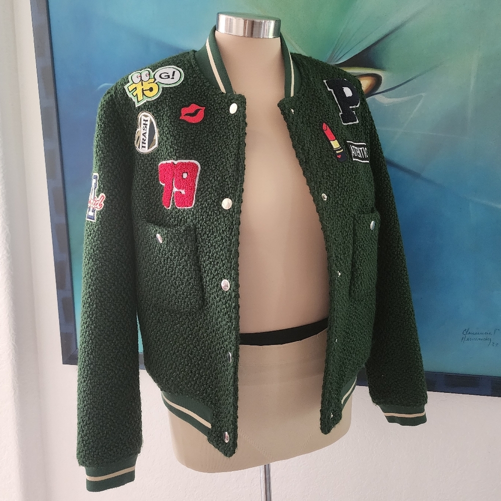 Jacket | Patch Varsity Bomber Jacket - image 6